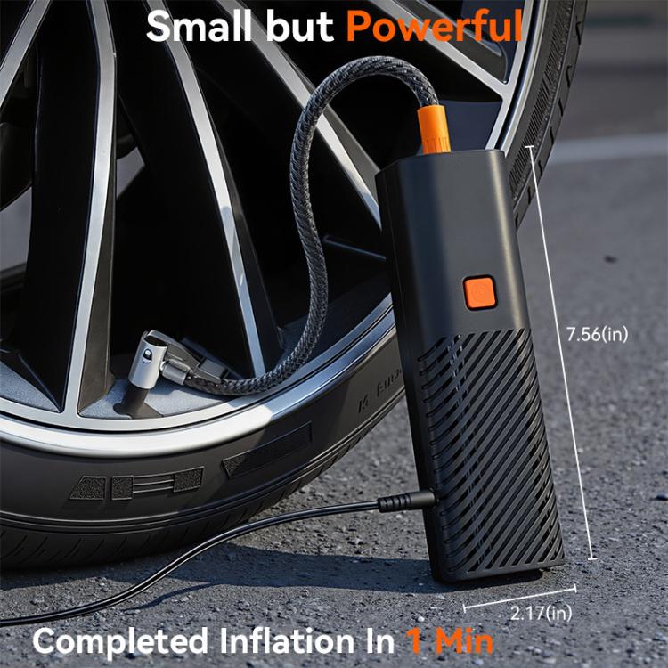 SUITU ST-5547 DC12V Portable Wired Car Pointer Pressure Gauge Inflator Pump - Black