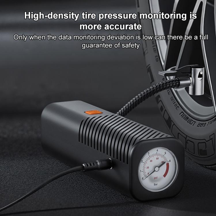 SUITU ST-5547 DC12V Portable Wired Car Pointer Pressure Gauge Inflator Pump - Black