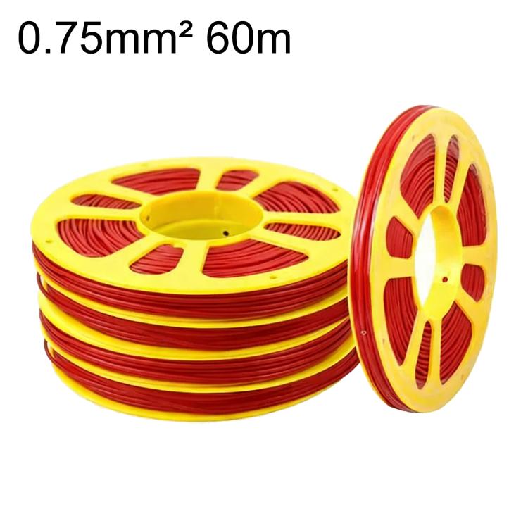60m Car Pure Copper Core Insulated Electrical Cable, Type:0.75 Square