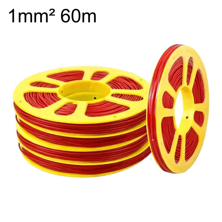 60m Car Pure Copper Core Insulated Electrical Cable, Type:1 Square