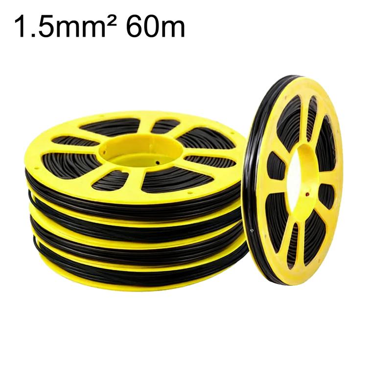 60m Car Pure Copper Core Insulated Electrical Cable, Type:1.5 Square