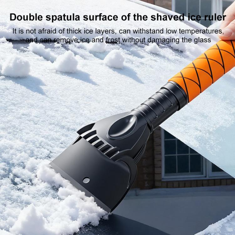 SUITU ST-3984 Multi-Functional 360 Degree Rotation Detachable and Retractable Snow Shovel Snow Brush - Black Orange