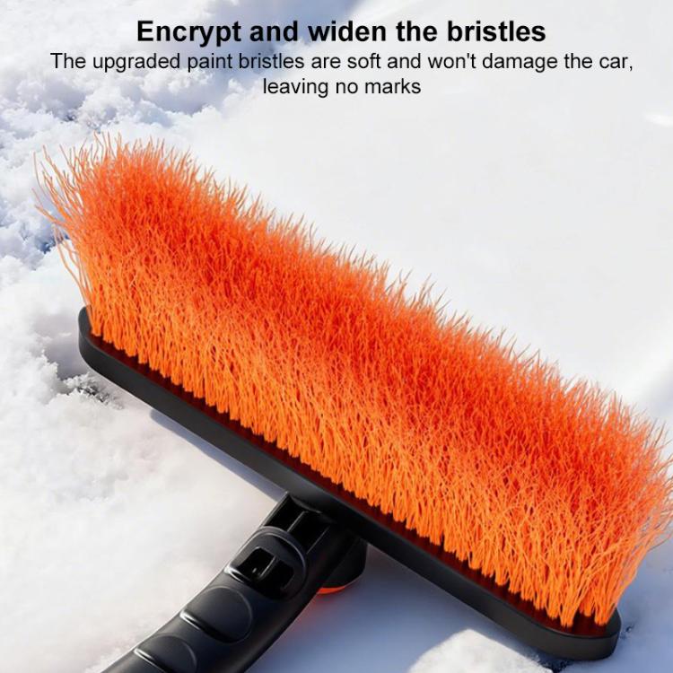 SUITU ST-3984 Multi-Functional 360 Degree Rotation Detachable and Retractable Snow Shovel Snow Brush - Black Orange