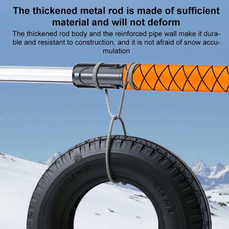 SUITU ST-3984 Multi-Functional 360 Degree Rotation Detachable and Retractable Snow Shovel Snow Brush - Black Orange