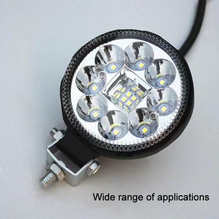 DC12-80V 3 inch Round Motorcycle High-intensity Ultra-bright LED Spotlight - Black