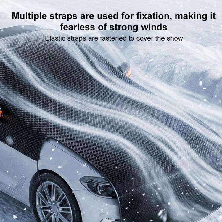 SUITU ST-3964 Universal Car Oxford Fabric Snowproof Sunshade Half Car Cover Protective Cover - Black