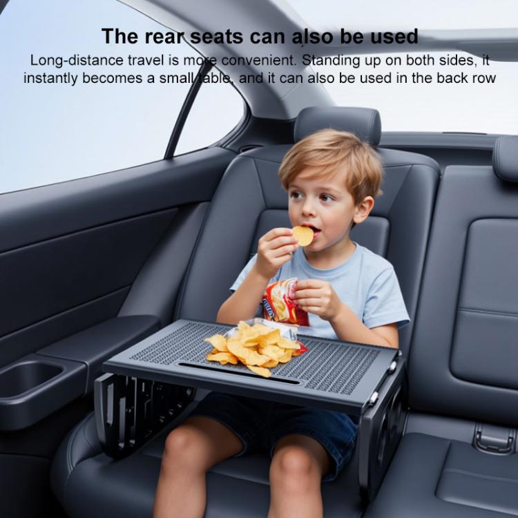 SUITU ST-2004 Multifunctional Universal Car Tri-Folding Tray Table Dinner Desk - Black