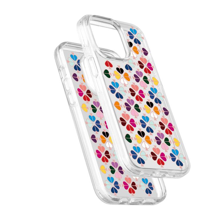 For iPhone 15 Pro Transparent Crystal Red Heart Pattern Phone Case