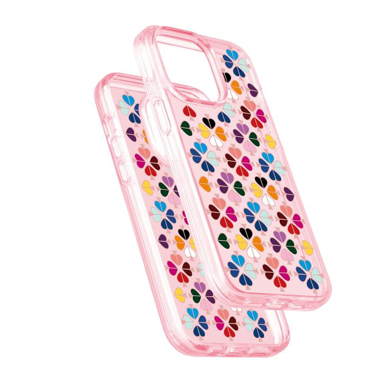 For iPhone 13 Pro Max Transparent Crystal Red Heart Pattern Phone Case