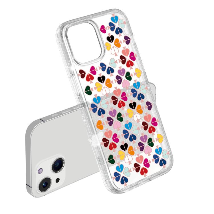 For iPhone 15 Plus Glittering Crystal Red Heart Pattern Phone Case