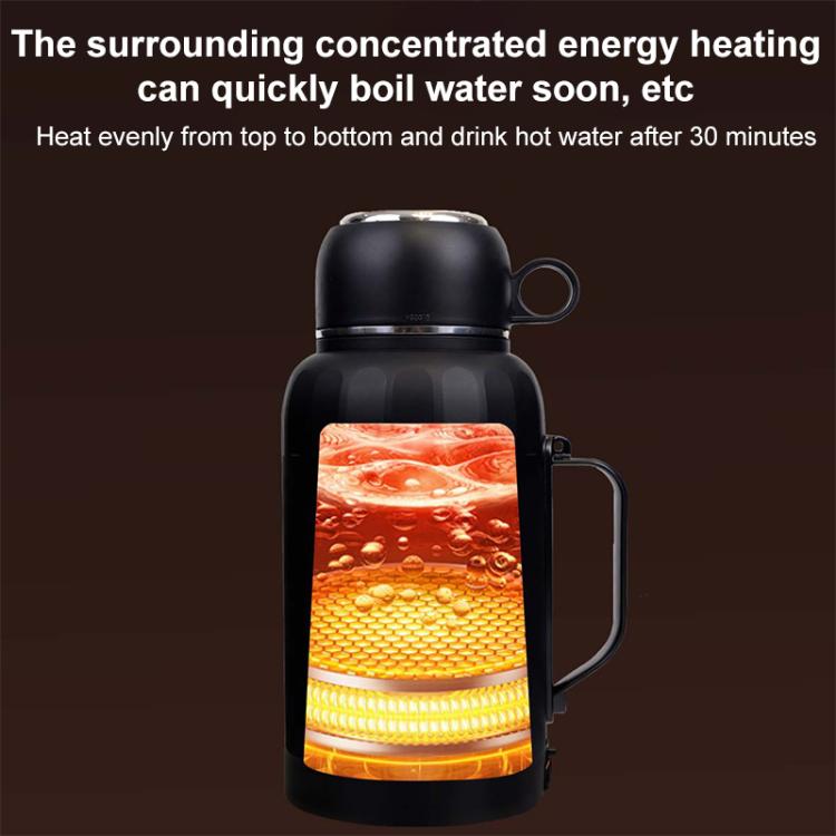 SUITU RC-1560A 12V-24V Universal Smart Temperature Control Car Large Capacity Electric Kettle - Black