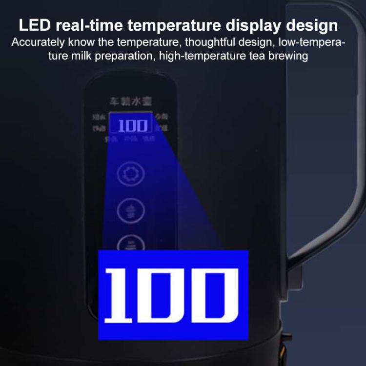 SUITU RC-1560A 12V-24V Universal Smart Temperature Control Car Large Capacity Electric Kettle - Black