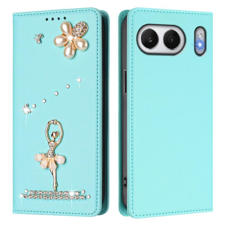 For OnePlus Nord 4 5G Global Ballet Girl Diamond Studded RFID Vegan Leather Phone Case