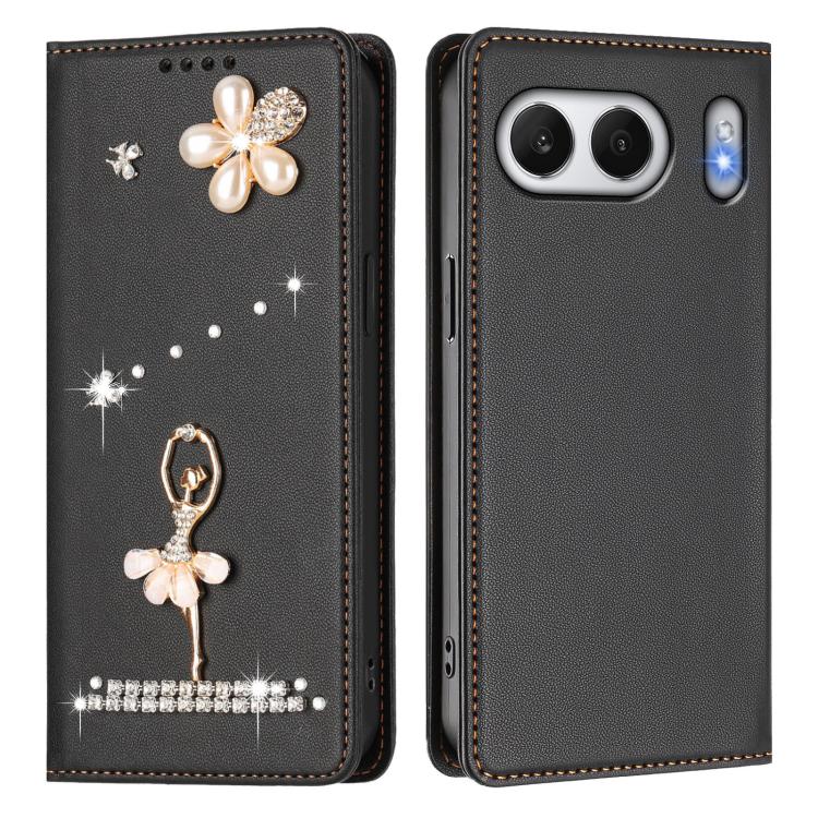 For OnePlus Nord 4 5G Global Ballet Girl Diamond Studded RFID Vegan Leather Phone Case