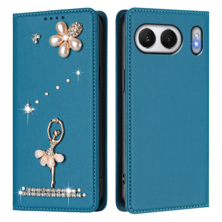 For OnePlus Nord 4 5G Global Ballet Girl Diamond Studded RFID Vegan Leather Phone Case