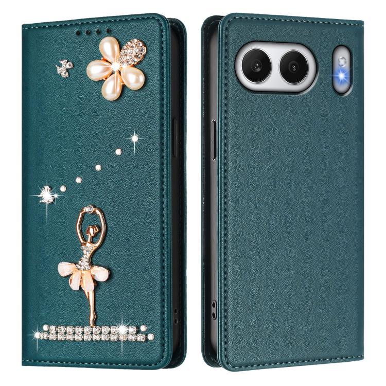 For OnePlus Nord 4 5G Global Ballet Girl Diamond Studded RFID Vegan Leather Phone Case
