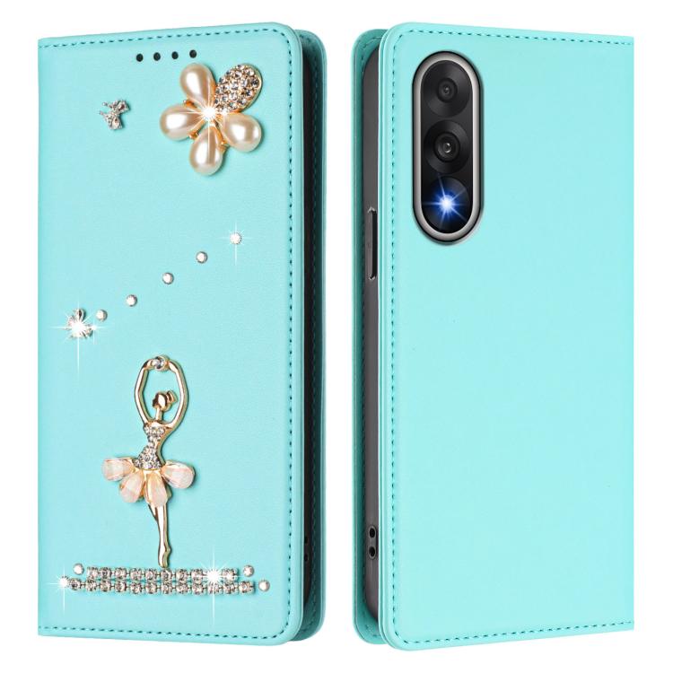 For OnePlus Nord 5 / ACE 5 Ultra Ballet Girl Diamond Studded RFID Vegan Leather Phone Case