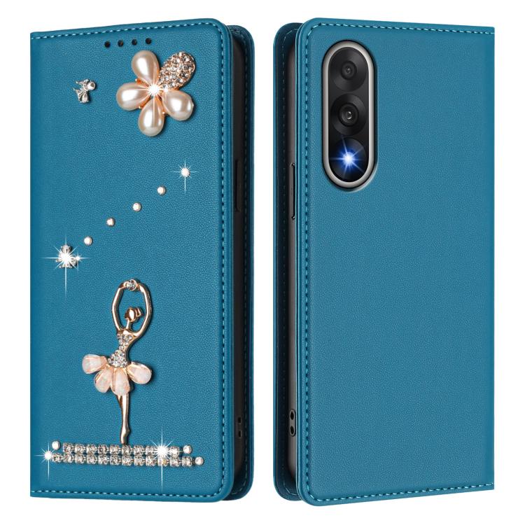 For OnePlus Nord 5 / ACE 5 Ultra Ballet Girl Diamond Studded RFID Vegan Leather Phone Case