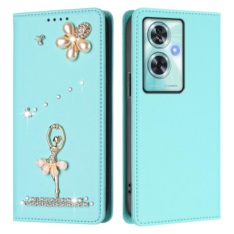 For OnePlus Nord N30 SE Ballet Girl Diamond Studded RFID Vegan Leather Phone Case