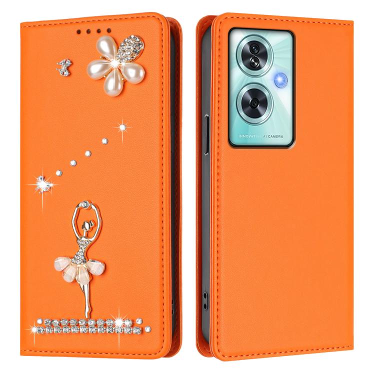 For OnePlus Nord N30 SE Ballet Girl Diamond Studded RFID Vegan Leather Phone Case