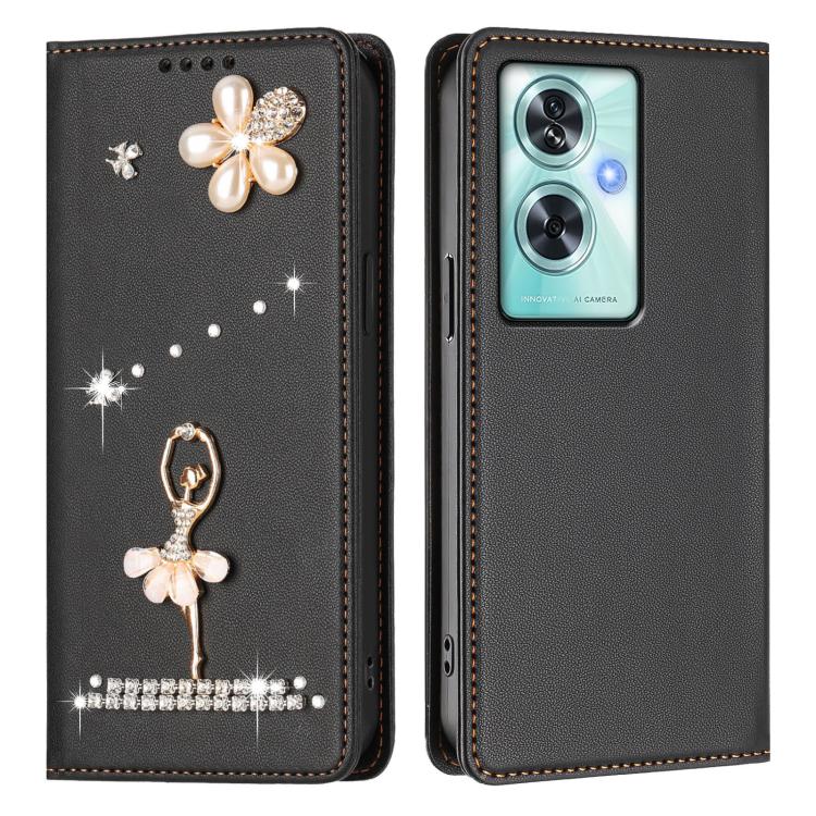 For OnePlus Nord N30 SE Ballet Girl Diamond Studded RFID Vegan Leather Phone Case