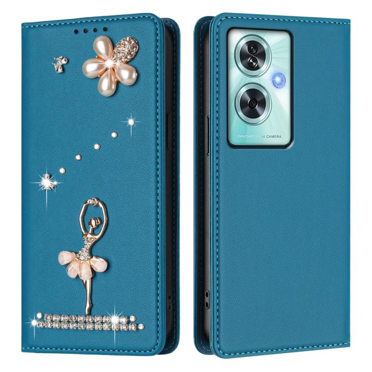 For OnePlus Nord N30 SE Ballet Girl Diamond Studded RFID Vegan Leather Phone Case