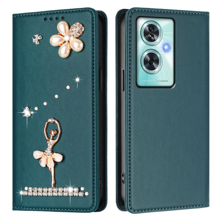 For OnePlus Nord N30 SE Ballet Girl Diamond Studded RFID Vegan Leather Phone Case