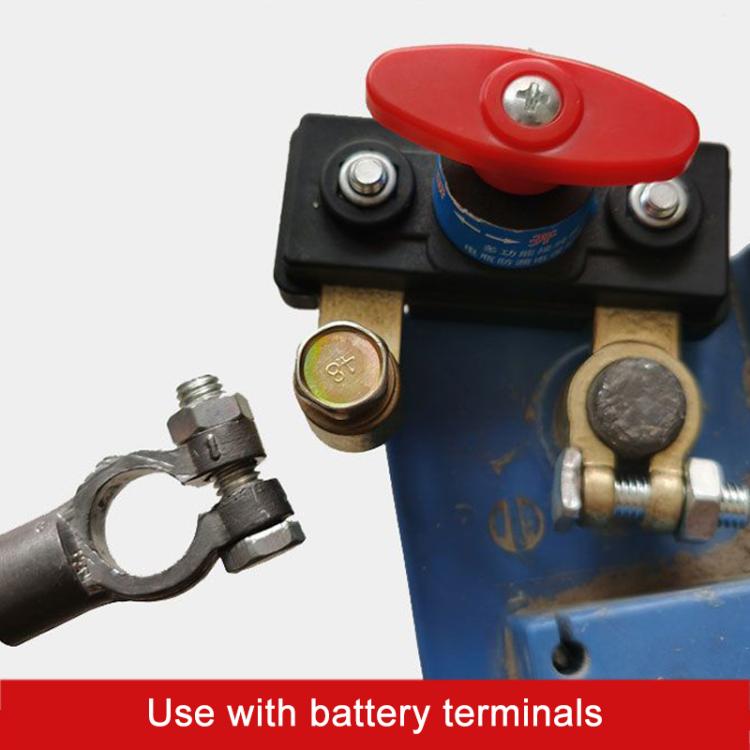 12V-24V Car Multifunctional Pure Copper Battery Disconnect Switch - Black Red