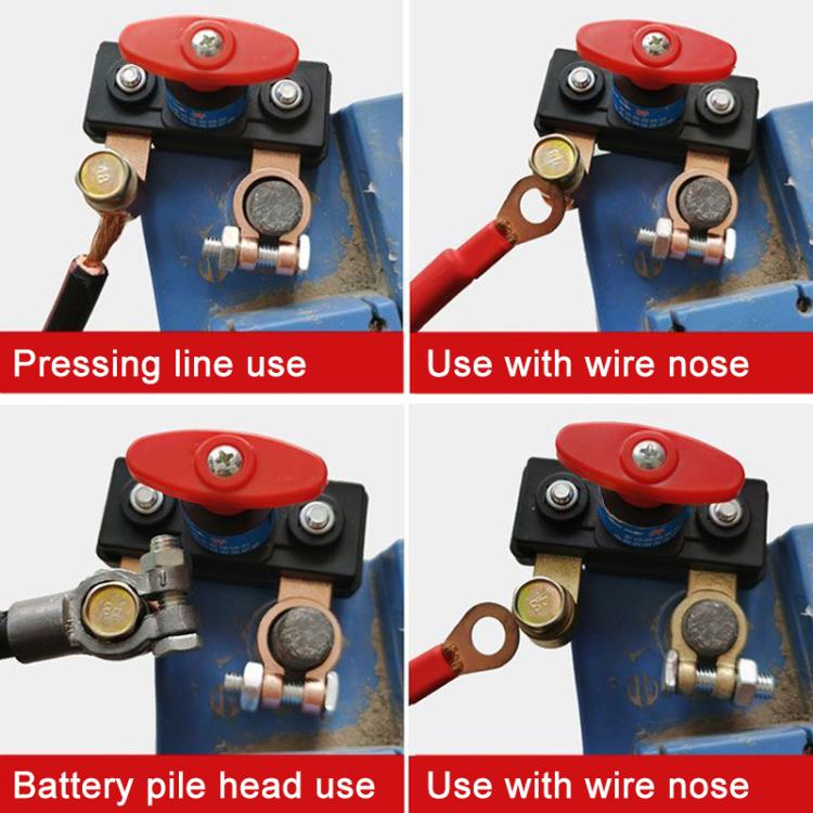 12V-24V Car Multifunctional Pure Copper Battery Disconnect Switch - Black Red