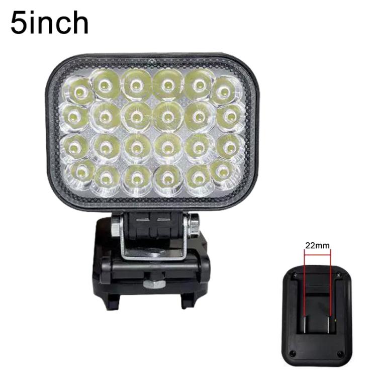 5 inch Square High and Low Beam Outdoor Portable Dual USB LED Emergency Work Light, For Dayi Battery Slot