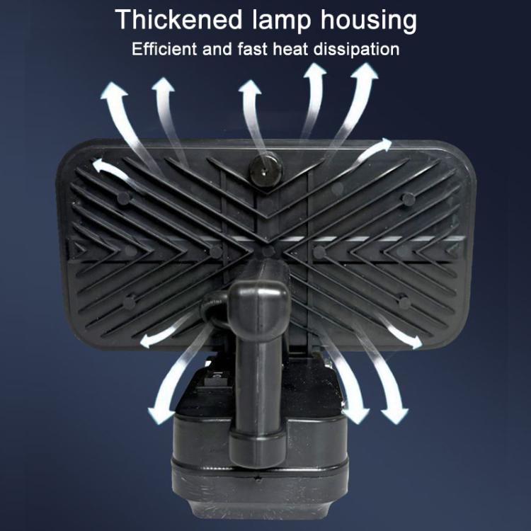 8 inch Square High and Low Beam Outdoor Portable Dual USB LED Emergency Work Light, For Makita Battery Slot