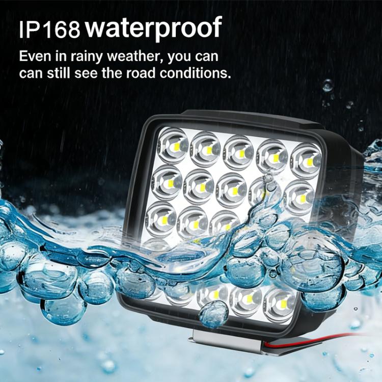 15 LEDs DC12-80V IP68 Waterproof Car Ultra-bright LED Spotlight