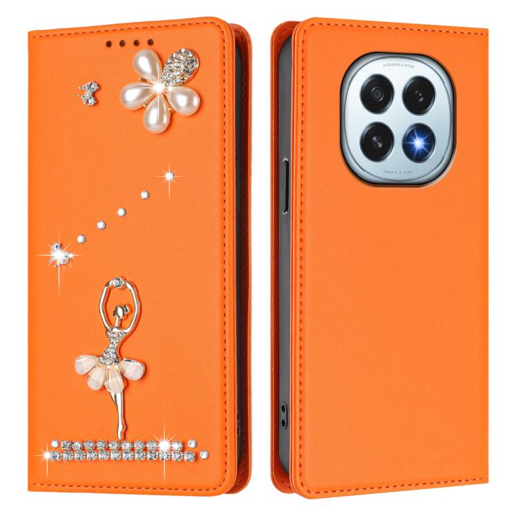 For OPPO F29 5G Global Ballet Girl Diamond Studded RFID Vegan Leather Phone Case