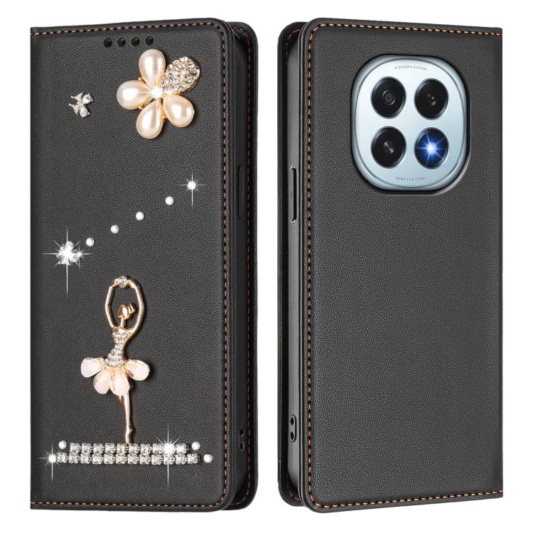 For OPPO F29 5G Global Ballet Girl Diamond Studded RFID Vegan Leather Phone Case