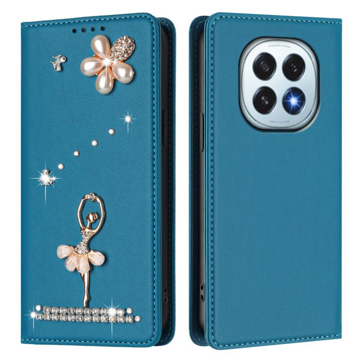 For OPPO F29 5G Global Ballet Girl Diamond Studded RFID Vegan Leather Phone Case