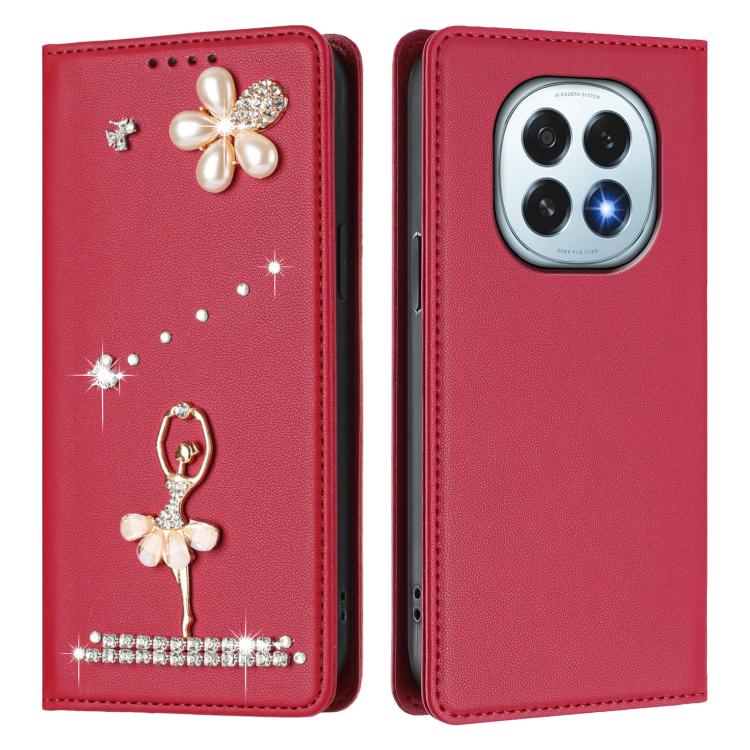 For OPPO F29 5G Global Ballet Girl Diamond Studded RFID Vegan Leather Phone Case