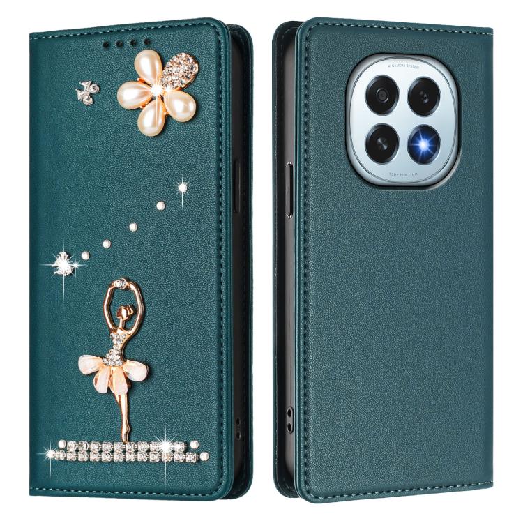 For OPPO F29 5G Global Ballet Girl Diamond Studded RFID Vegan Leather Phone Case