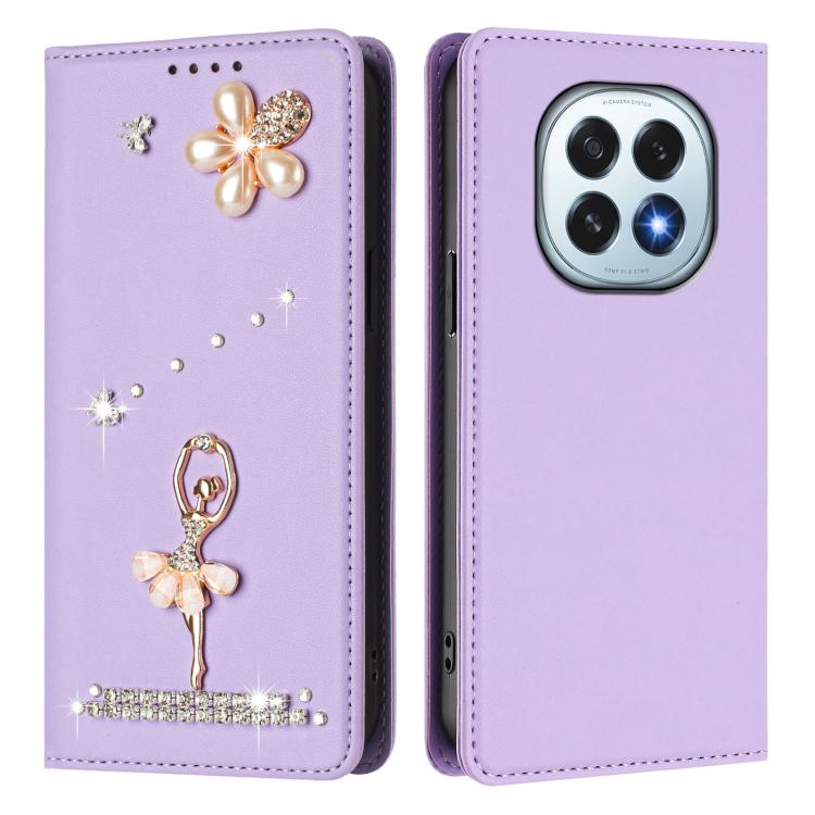 For OPPO F29 5G Global Ballet Girl Diamond Studded RFID Vegan Leather Phone Case