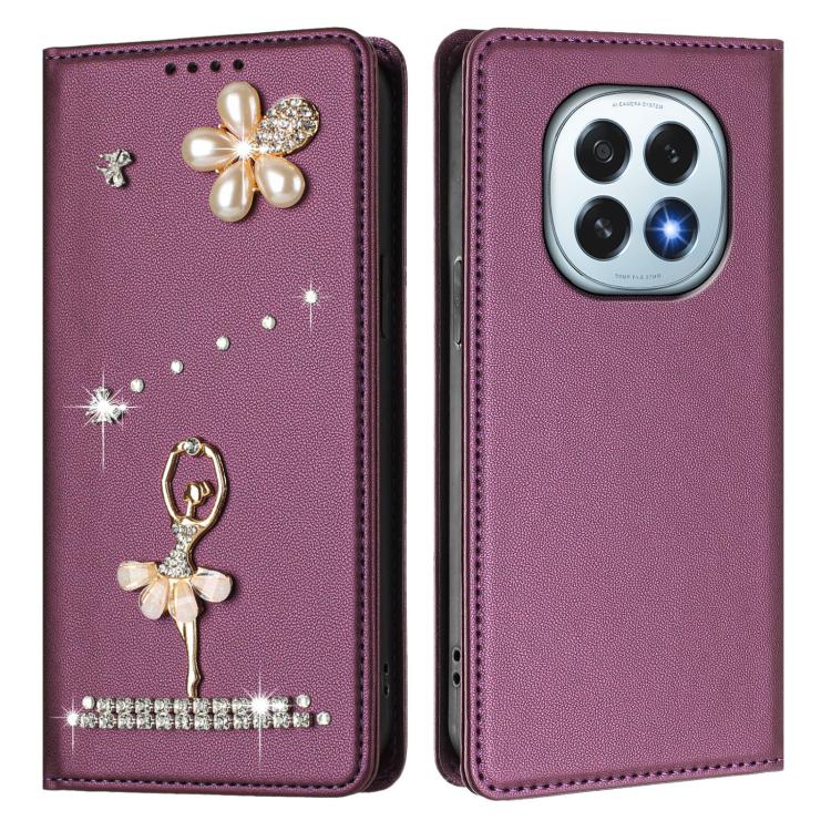 For OPPO F29 5G Global Ballet Girl Diamond Studded RFID Vegan Leather Phone Case