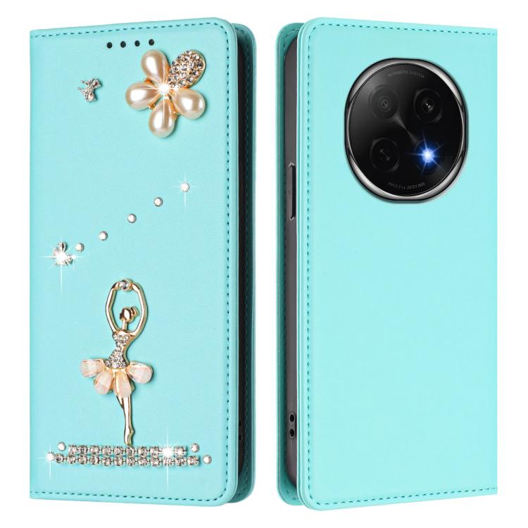 For OPPO F29 Pro 5G Global Ballet Girl Diamond Studded RFID Vegan Leather Phone Case