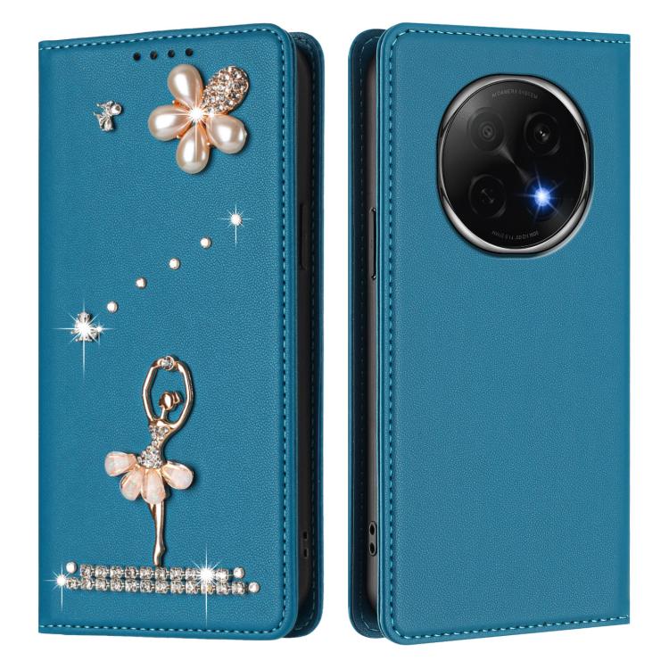 For OPPO F29 Pro 5G Global Ballet Girl Diamond Studded RFID Vegan Leather Phone Case