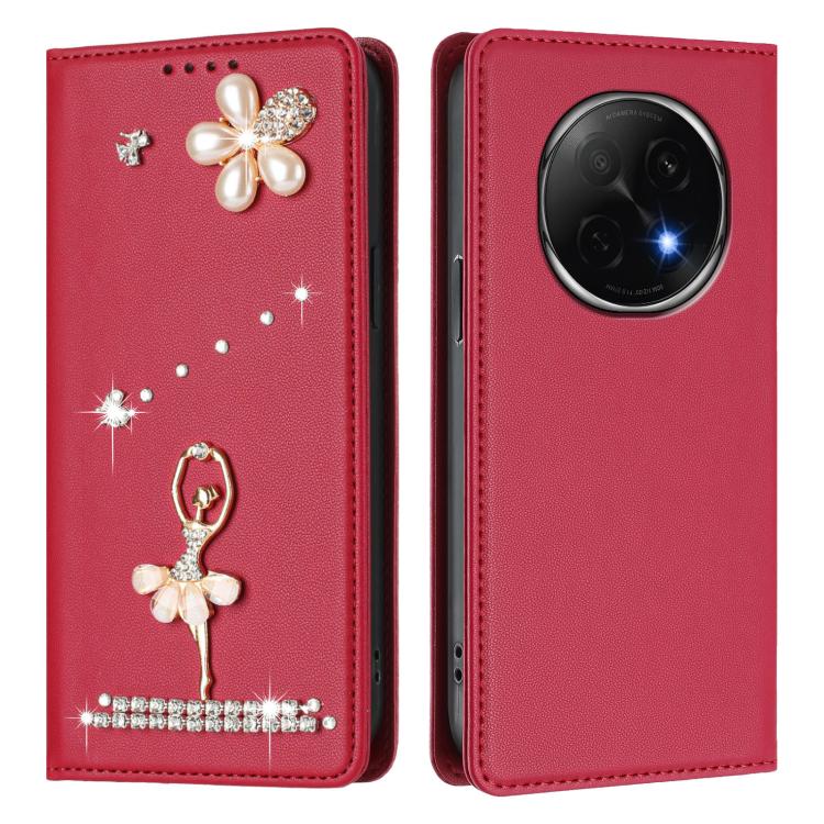 For OPPO F29 Pro 5G Global Ballet Girl Diamond Studded RFID Vegan Leather Phone Case