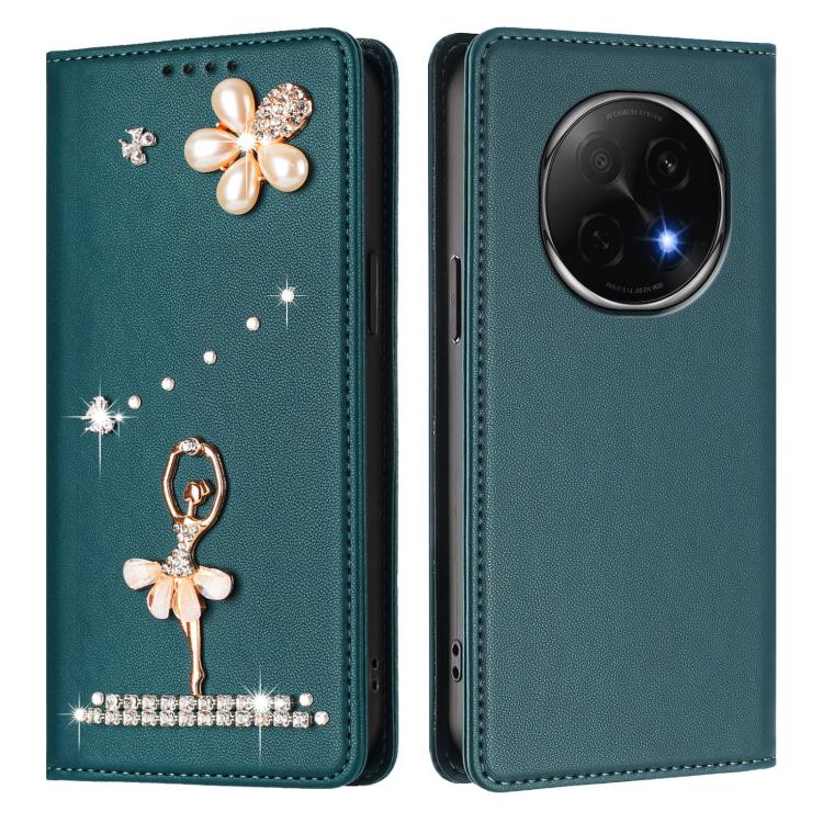 For OPPO F29 Pro 5G Global Ballet Girl Diamond Studded RFID Vegan Leather Phone Case