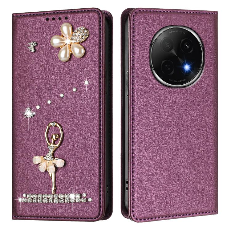 For OPPO F29 Pro 5G Global Ballet Girl Diamond Studded RFID Vegan Leather Phone Case