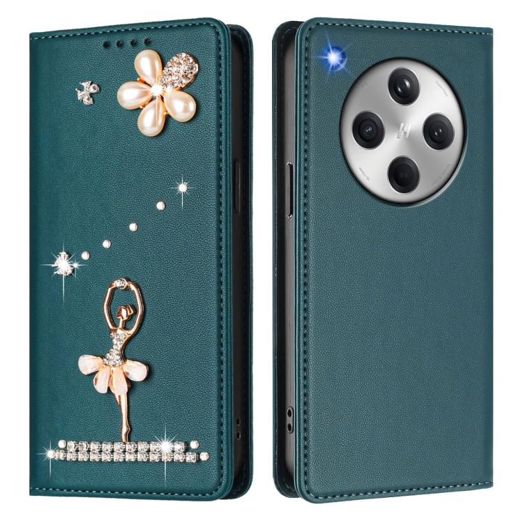 For OPPO Find X8 5G Global Ballet Girl Diamond Studded RFID Vegan Leather Phone Case