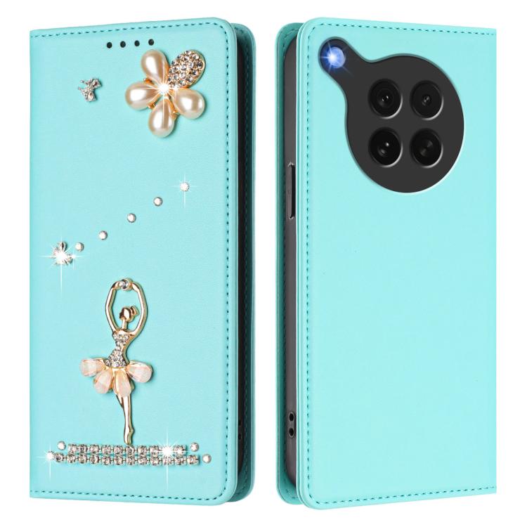 For OPPO Find X8s 5G Ballet Girl Diamond Studded RFID Vegan Leather Phone Case