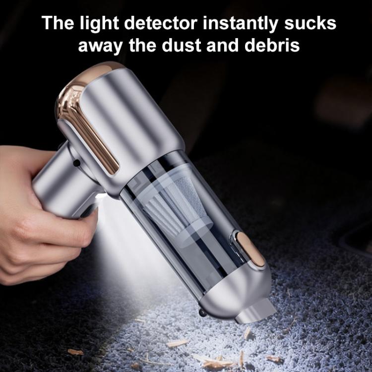 SUITU Digital Display Handheld Blow Suction Combo Car Vacuum Cleaner, Extended Dustbin - Champagne Gold