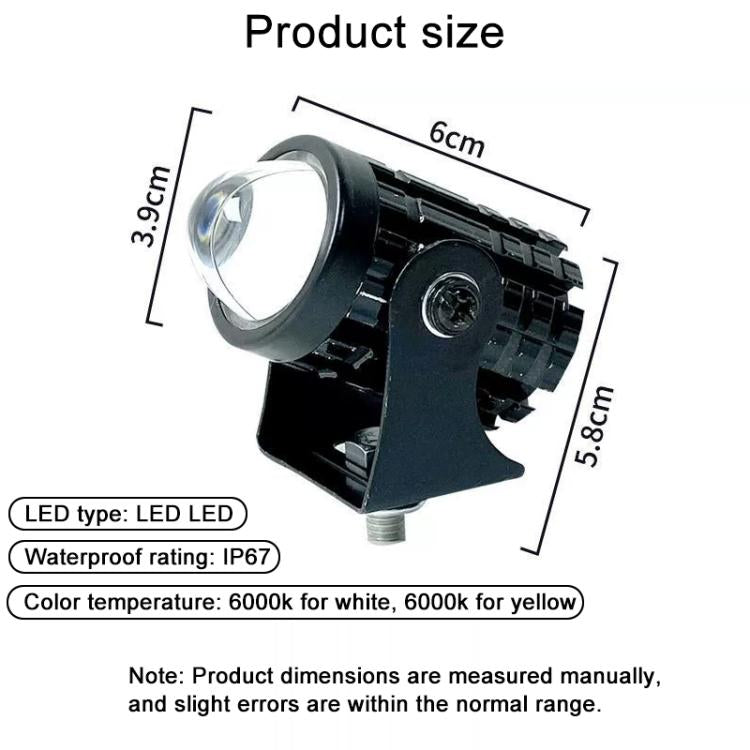 DC12-60V Motorcycle Ultra-bright LED mini Spotlight, Type:with Switch