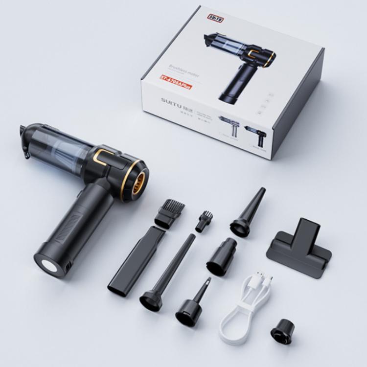 SUITU Handheld Blow Suction Combo Removable Battery Car Vacuum Cleaner, One Touch Dustbin Emptying