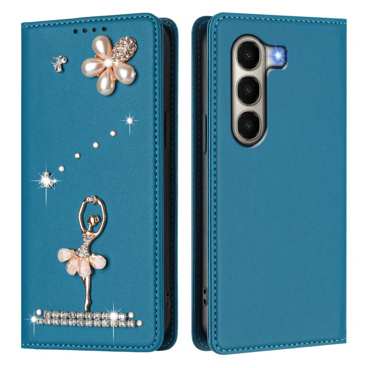 For itel A95 5G Ballet Girl Diamond Studded RFID Vegan Leather Phone Case